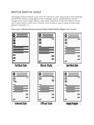 Surat dinas adalah sebuah surat yang dibuat dengan bahasa formal dari suatu instansi baik pemerintah maupun swasta, dimana surat tersebut dalam pembuatannya surat dinas mengacu pada standar surat resmi dimana dalam penulisannya menggunakan bahasa resmi sesuai eyd. Contoh Surat Lamaran Kerja Bentuk Lurus Penuh Contoh Bentuk Surat Lurus Penuh Full Block Style Seputar Contoh Surat Lamaran Pekerjaan Yang Baik Dan Benar Demetria Olivier