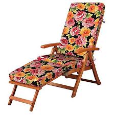 Black Red Orange Floral Outdoor All Weather Cushion For Steamer Pool Deck Chair Seasonal Replacement Cushion Check This Awesome Deck Chairs Patio Furniture