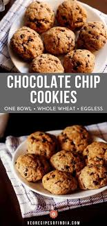 Eggless Chocolate Chip Cookies In 2020 Eggless Chocolate Chip Cookies Chocolate Chip Cookies Cookies Recipes Chocolate Chip