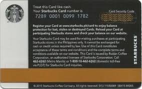 Starbucks gift card security code. Gift Card Starbucks Black Starbucks Philippines Starbucks Col Ph S 15 11050089