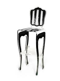 Tabouret Acrylique Charleston Raye Noir Plexi Acrila Tabouret Acrylique Charleston