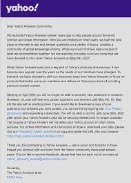 Its say you are logging in from a device we don`t recognise and asks me to answ; Yahoo Answers Is Shutting Down Datahoarder