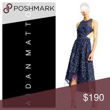 Aidan Mattox Illusion 3 D Floral High Low Dress Boutique Floral High Low Dress High Low Dress High Low Cocktail Dress