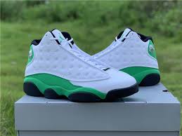 Jordan 13 White Lucky Green Black Pin On Jordan 13