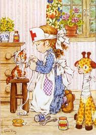L Infirmiere Sarah Kay Illustrations Vintage Peintures Mignonnes