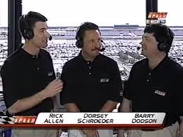 Probably wouldn't happen because nascar tradition dictates former drivers or team members are the only ones allowed to do color commentary (david hobbs, ned jarrett, neil. Rick Allen 15 Years Ago In His Nascar Debut Nascar