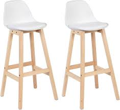 It bears many similarities to a chair. Breakfast Kitchen Counter Chairs Bar Stools Set Of 2 White Woltu Eu