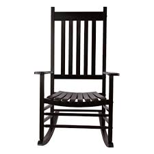 Shine Company Vermont Black Wood Outdoor Porch Rocker 4332bk The Home Depot Porch Rocker Rocking Chair Rocking Chair Porch