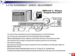 Degf superheat at the evaporator minimum measured around the txv bulb. Walk In Refrigeration Installation Training Ppt Video Online Download