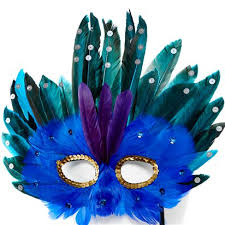 5 out of 5 stars. Blue Feather Masquerade Mask On Stick Party City
