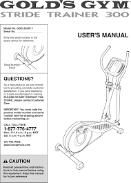 An exercise bicycle or bike, or stationary bicycle, or exercycle is a device with saddle, pedals, and some form of handlebars arranged as on a bicycle, but used as exercise equipment rather than transportation. Golds Gym Stride Trainer 300 Manual