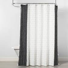 Dots Floral Shower Curtain Black Cream Opalhouse Target Black Curtains Black Shower Curtains Cream Shower Curtains