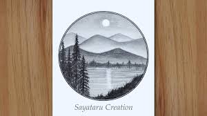 For more ideas about color pencil sketch simple landscape in colored pencil sunset and 2 dolphins drawing nature we also recommend you view all photos at our blog. Sunset Scenery Drawing With Pencil Step By Step Mountain Scenery Drawing For Beginners Youtube