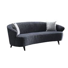 Get 5% in rewards with club o! Textured Fabric Upholstered Sofa With Curved Back And Wooden Legs Blue Overstock 31847141