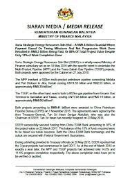 Pada 6 julai lepas, kementerian kewangan mengumumkan penggantungan 3 kontrak dengan syarikat china, 2 daripadanya melibatkan projek paip gas yang dikendalikan oleh suria strategic energy resources sdn bhd (sser). Anas Alam Faizli On Twitter Breaking News Skandal Suria Strategic Energy Resources Sdn Bhd A Rm9 4 Billion Scandal Where Payment Based On Timing Milestone And Not Progressive Work Done Resulted In