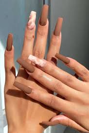 35+Unique And Gorgeous Nail Designs - Your Classy Look | Brown acrylic  nails, Stylish nails, Beige nails