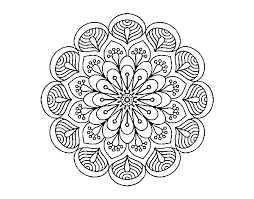 Disegno Di Mandala Fiore E Fogli Da Colorare Acolorecom