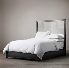 Strand Mirrored Squares Headboard Bed