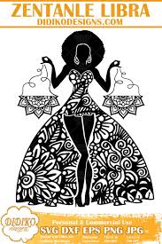 Libra Svg Black Woman Svg Zentangle Svg Zodiac Sign 762478 Svgs Design Bundles