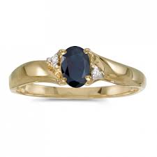 A delicate, stylish gold design featuring thirteen round cut diamonds and thirteen sapphire gemstones. 14k Yellow Gold Oval Sapphire And Diamond Ring Rm1503x 09 Rick S Jewelers California Md