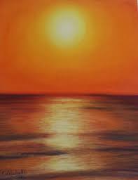 Pastello Mare Al Tramonto Tramonti Paesaggi Pittura E Disegno