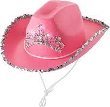Amazon Com Chapeu De Vaqueira Infantil Piscante Pacote Com 2 Chapeu De Princesa Rosa Iluminado Com Tiara Piscant In 2021 Cowgirl Hats Girl With Hat Pink Cowboy Hat