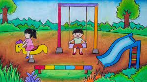Cara menggambar taman bermain anak untuk anak sd youtube. Menggambar Taman Bermain Cara Menggambar Pemandangan Taman Bermain Belajar Menggambar Yang Mudah Youtube