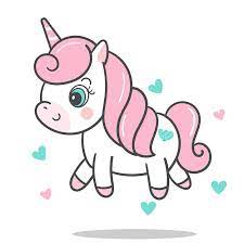 Ilustrador De Desenho De Unicornio Fofo No Ar Com Coracao Pastel Vetor Premium