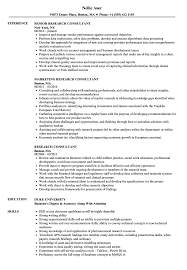 Developed creative resources and networking activities to attract qualified candidates interested in contract, contract to hire. Research Consultant Resume Samples Velvet Jobs