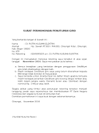 Peniadaan ini, kata yulis, telah diatur dalam instruksi wali kota depok nomor 06 tahun 2019 tentang penutupan layanan non perizinan surat keterangan usaha atau surat keterangan domisili usaha. Draft Permohonan Penutupan Giro