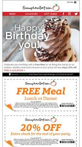 We did not find results for: Free Birthday Gift Meal Inside Souplantation Sweet Tomatoes Email Archive