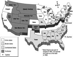 Map Of All States During Civil War With Emphasis On Border States American Civil War Civil War History Civil War Battles