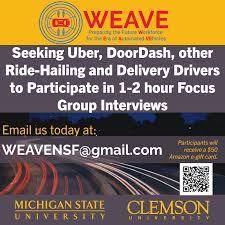 Seeking Uber Doordash Other Ride Hailing And Delivery Drivers To Participate In 1 2 Hour Focus Group Interviews Rideguru