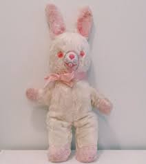 Vintage White And Pink Stuffed Bunny Rabbit Plush Stuffed Etsy Plush Stuffed Animals White Vintage Rabbit Plush
