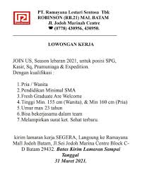 Lowongan operator pt omron manufacturing juni 2021. Lowongan Kerja Pt Ramayana Lestari Sentosa Terbaru 2021