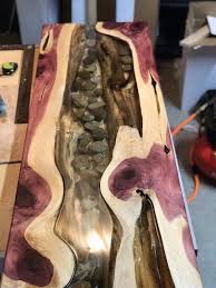 River Rock Epoxy Pour Table Etsy Diy Resin Table Barn Wood Crafts Wood Resin Table
