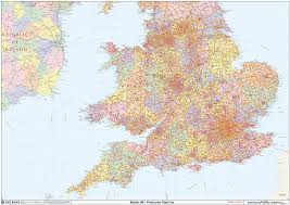 Cymru) is one of the countries that make up the united kingdom. Amazon Com England Wales Postcode District Wall Map D9 47 X 33 25 Matte Plastic Office Products