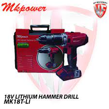 MKPOWER MK18T-LI Hammer Cordless Drill 18V LITHIUM HAMMER DRILL (Three  Months Warranty)