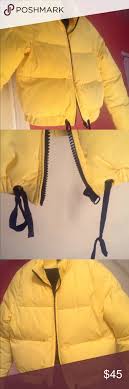 H M Yellow Puffer Bomber Jacket Brand New Jacket Brands Jackets Bomber Jacket