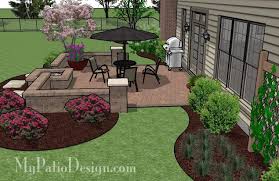 More curb appeal, less hassle. 320 Sq Ft Diy Square Patio Design With Seat Wall And Fire Pit Mypatiodesign Com