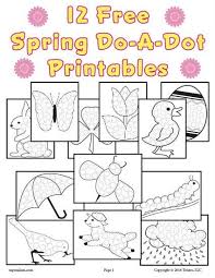12 Spring Do A Dot Printables Do A Dot Dot Marker Activities Preschool Crafts