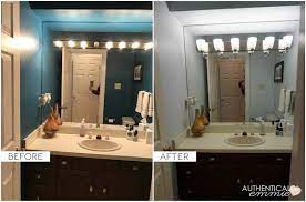 One way to customize your bathroom, no matter the style or size, is to install an oversized vanity mirror and mount a bathroom lighting fixture on top of the mirror face itself. Replacing A Light Fixture On A Vanity Mirror