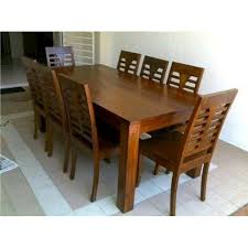 Meja makan donut klasik minimalis bundar ini berdiameter 140 cm x 75 cm. Meja Kursi Makan 8 Kursi Kayu Jati Minimalis Shopee Indonesia