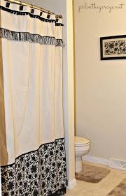 Diy Shower Curtain From A Drop Cloth For Budget Bathroom Makeover Girlinthegarage Net Diy Shower Curtain Diy Shower Custom Shower Curtains