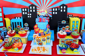 We will cover these ideas for the superhero birthday party: Superhero Party Comic Hero Party Superhero Birthday Food Labels Krown Kreations Celebrations