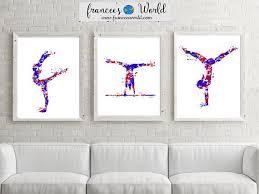Gymnastics Giftgymnastics Prints Red White Blue Gymnastics Etsy Prints Gymnastics Decor Girls Room Decor