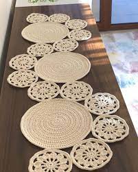 Tig Isi Ranir Crochet Home Decor Crochet Table Runner Crochet Coasters