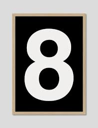 Helvetica Number 8 Art Print | Pop Motif