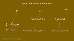Artikel yang membahas 20 contoh kata benda dalam bahasa arab dilengkapi dengn artinya dalam bahasa indonesia secara lengkap, mudah untuk difahami pelajar. Contoh Kata Kepemilikan Dalam Bahasa Arab