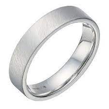 H Samuel Sterling Silver Flat Court Matt 5mm Ring Mens Silver Rings Mens Wedding Rings Rings